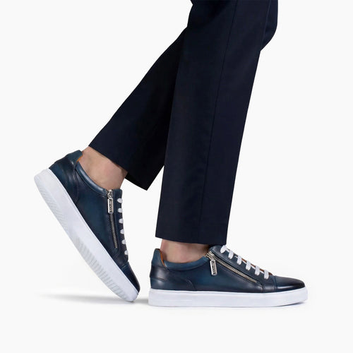 Men's Blue Patina Leather Sneaker