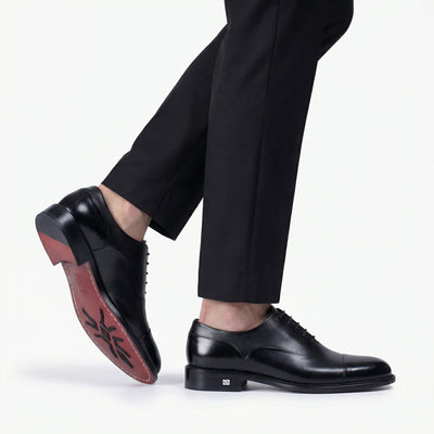 Men’s Black Oxford with Glossy Toe Cap