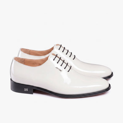 Men’s White Leather Wholecut Oxford - pair