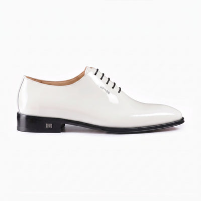 Men’s White Leather Wholecut Oxford - right side