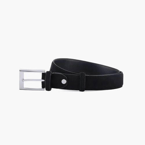 Men's Unique Black Suede Belt