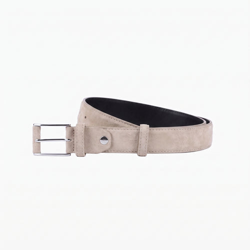 Men’s Beige Suede Leather Belt
