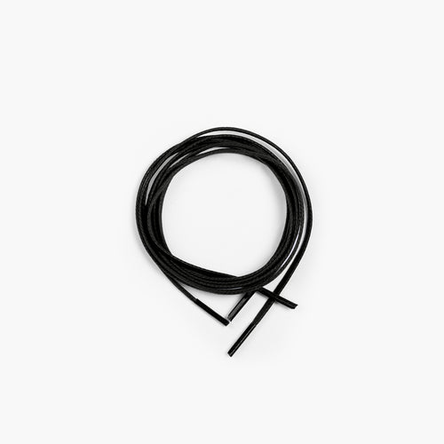 Men's Black Shoe Laces - coiled