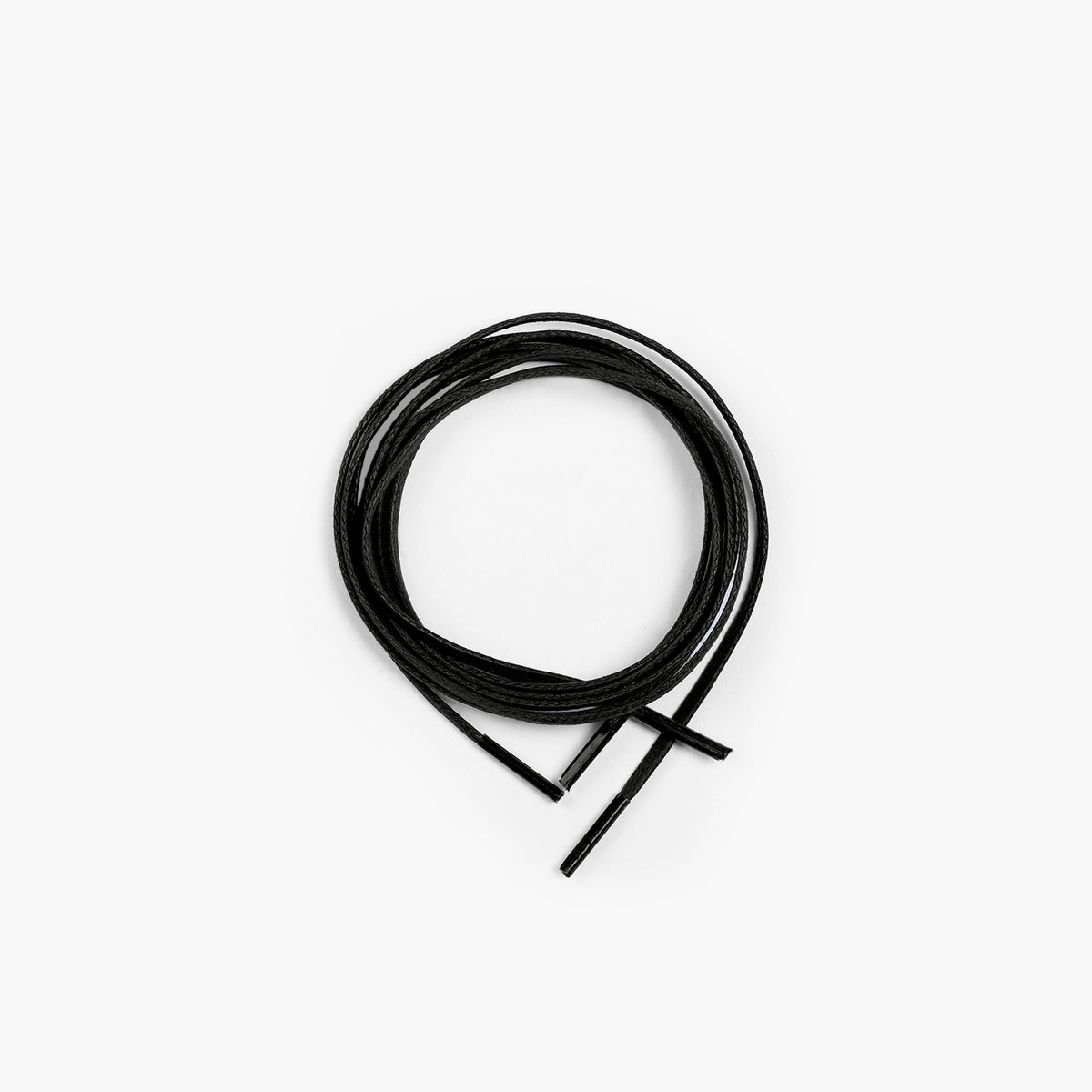 Men's Black Shoe Laces - coiled