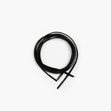 Men's Black Shoe Laces - coiled
