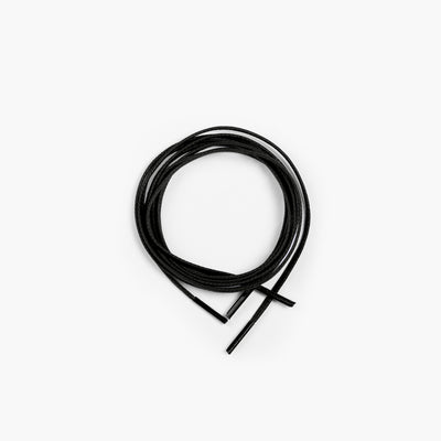 Men's Black Shoe Laces - coiled