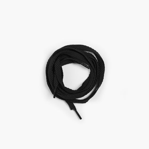 Men's Black Sneaker Laces - coiled