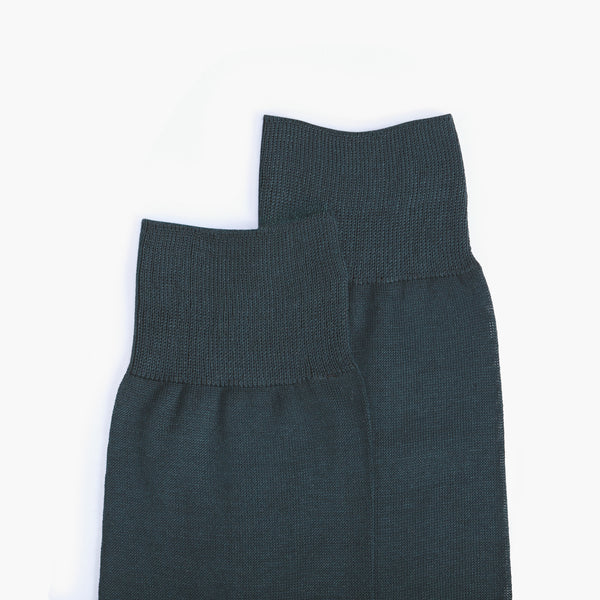 Men's Blue Plain Mid-Calf Dress Socks