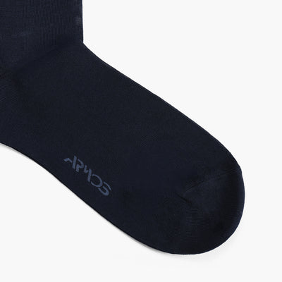 Men's Navy Plain Mid-Calf Dress Socks - toe