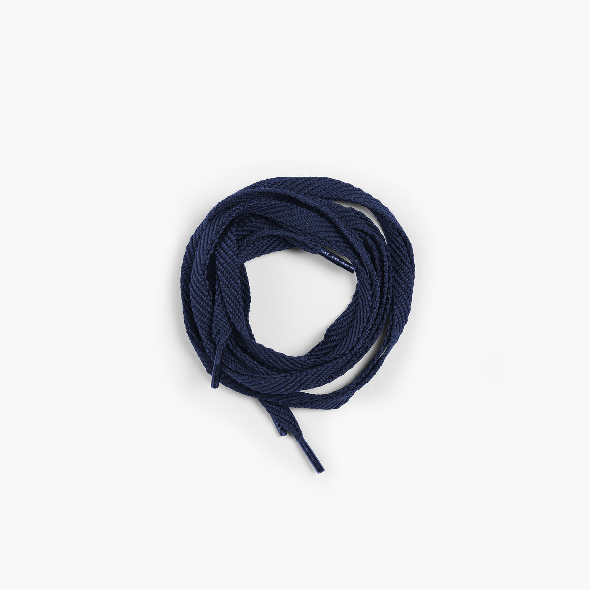 Men's Navy Sneaker Laces - coiled