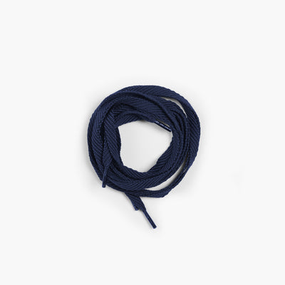 Men's Navy Sneaker Laces - coiled
