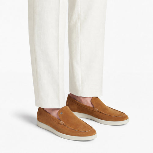 Men’s Tan Suede Loafer - worn