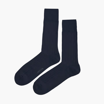Men's Navy Plain Mid-Calf Dress Socks - pair