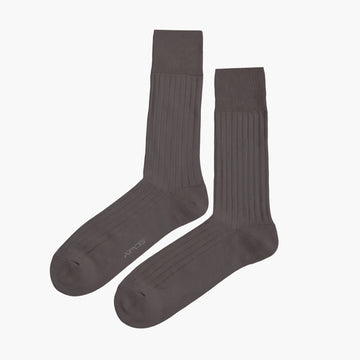 Men's Gray Plain Mid-Calf Dress Socks  pair