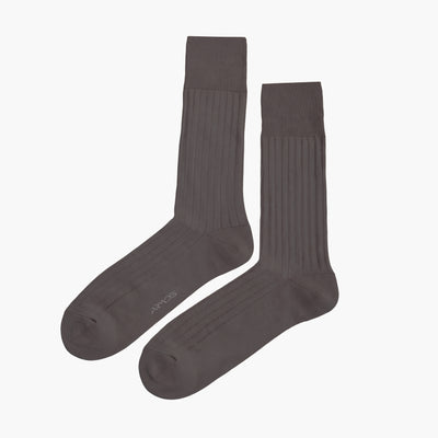 Men's Gray Plain Mid-Calf Dress Socks  pair