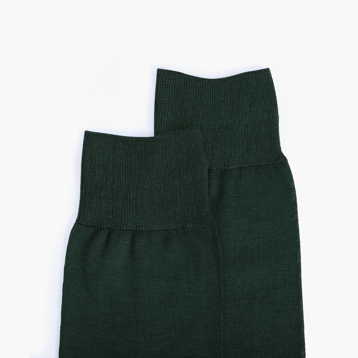 Men's Green Plain Mid-Calf Dress Socks - detail