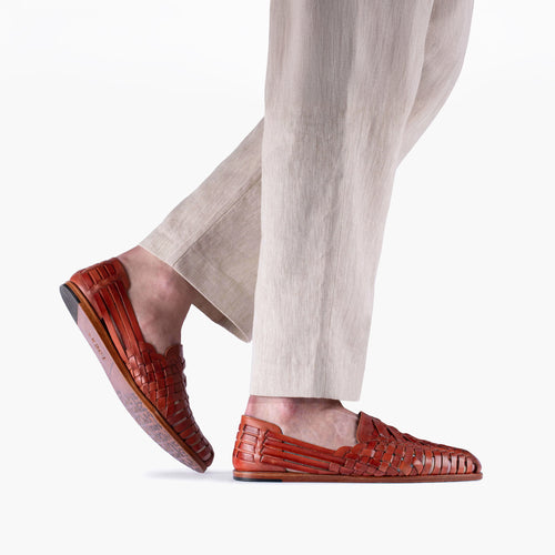 Men's Brown Leather Huarache Sandal