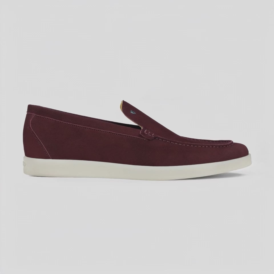 Men’s Burgundy Suede Loafer - video