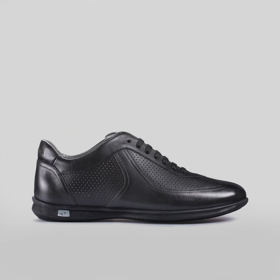 Men's Black Perforated Sneaker - video