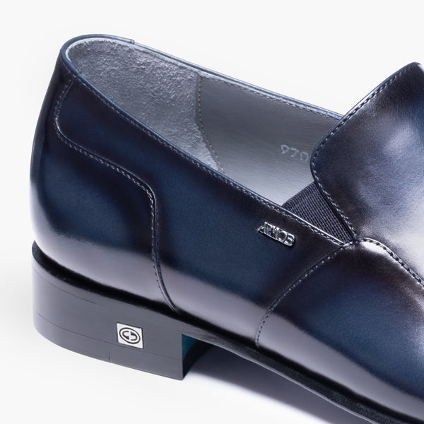 Men's Blue Patina Leather Loafer