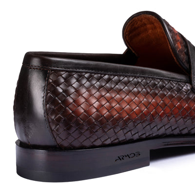 Men’s Brown Patina Leather Penny Loafer