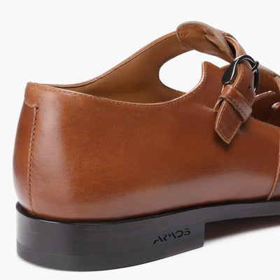 Men's Brown Closed-toe Fisherman Sandal