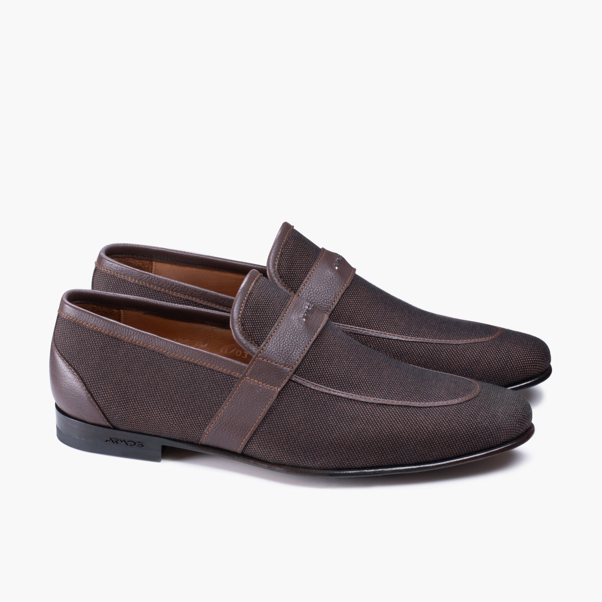 Men’s Brown Linen Penny Loafer