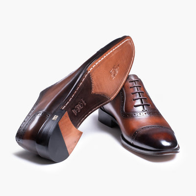 Men's Dark & Light Brown Oxford Lace-Up