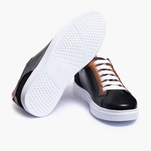 Men’s Brown Leather and Nubuck Sneaker