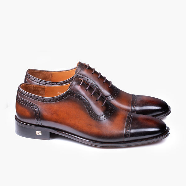 Men's Dark & Light Brown Oxford Lace-Up