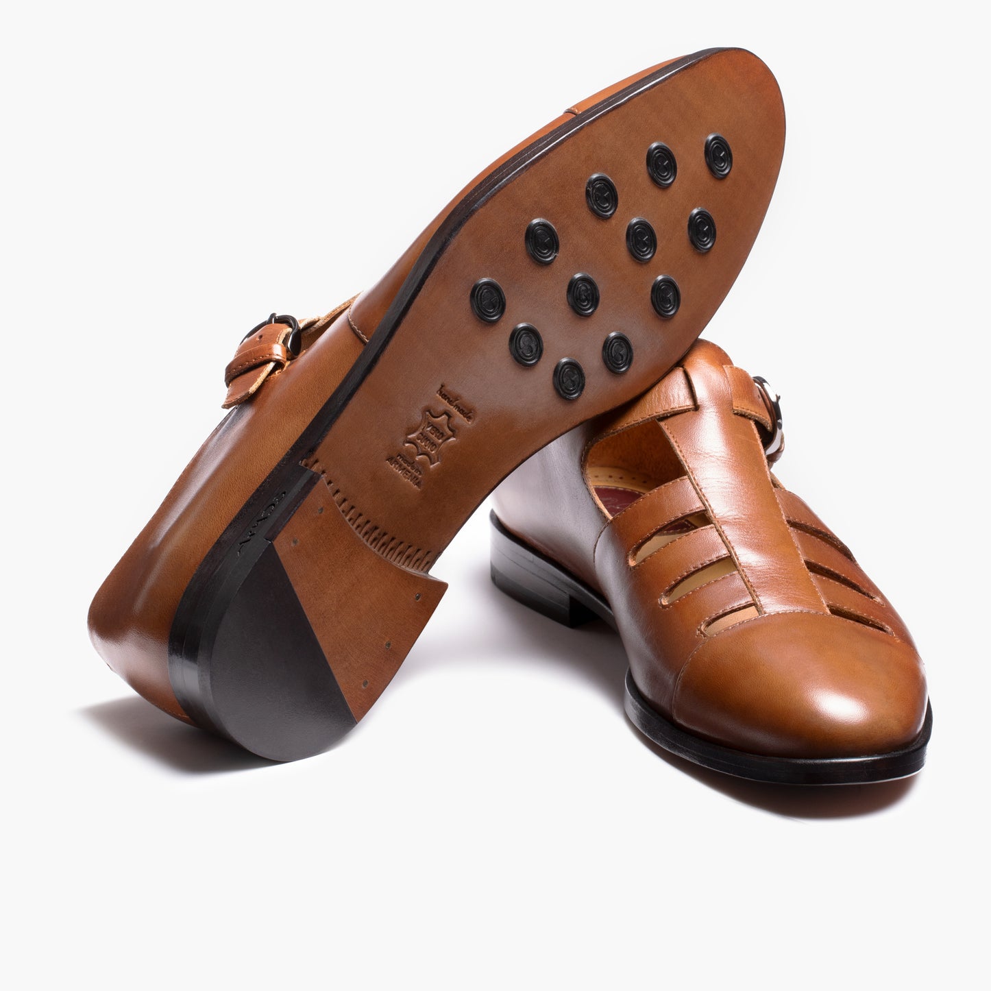 Men's Brown Closed-toe Fisherman Sandal