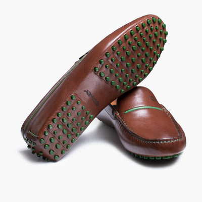 Men's Brown Leather Driving Moccasin