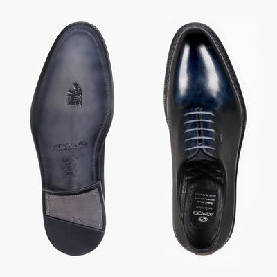 Men’s Blue Patina Leather Wholecut Oxford