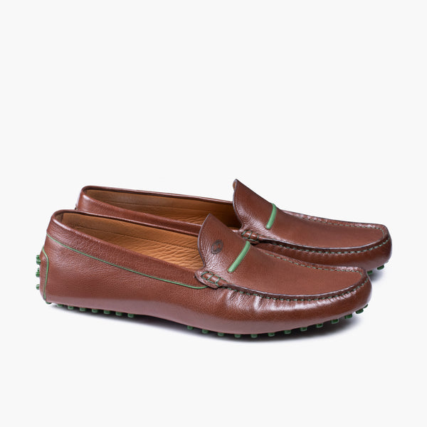 Men's Brown Leather Driving Moccasin