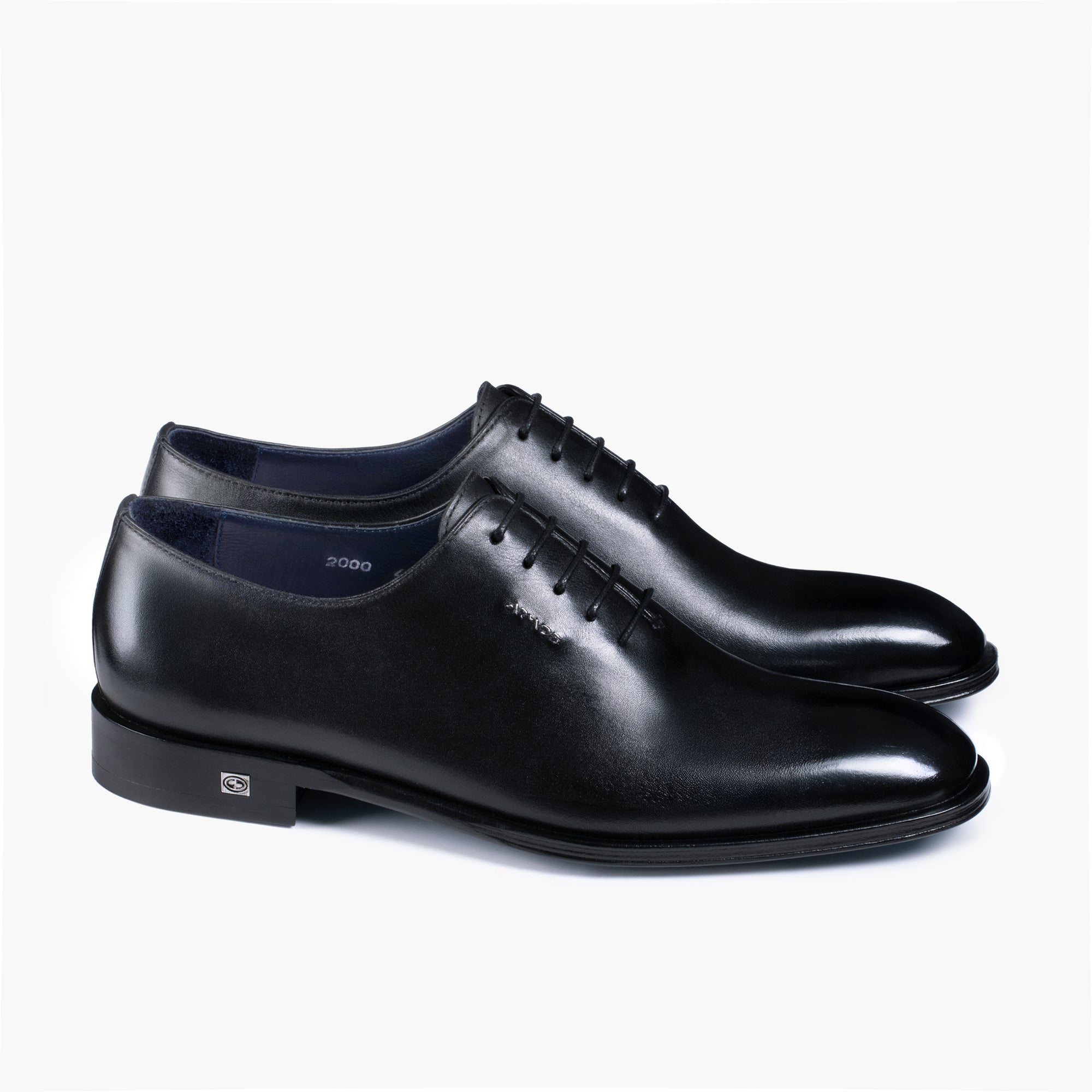 Men’s Black Leather Wholecut Oxford