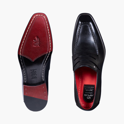 Men's Classic Black Leather Penny Loafer