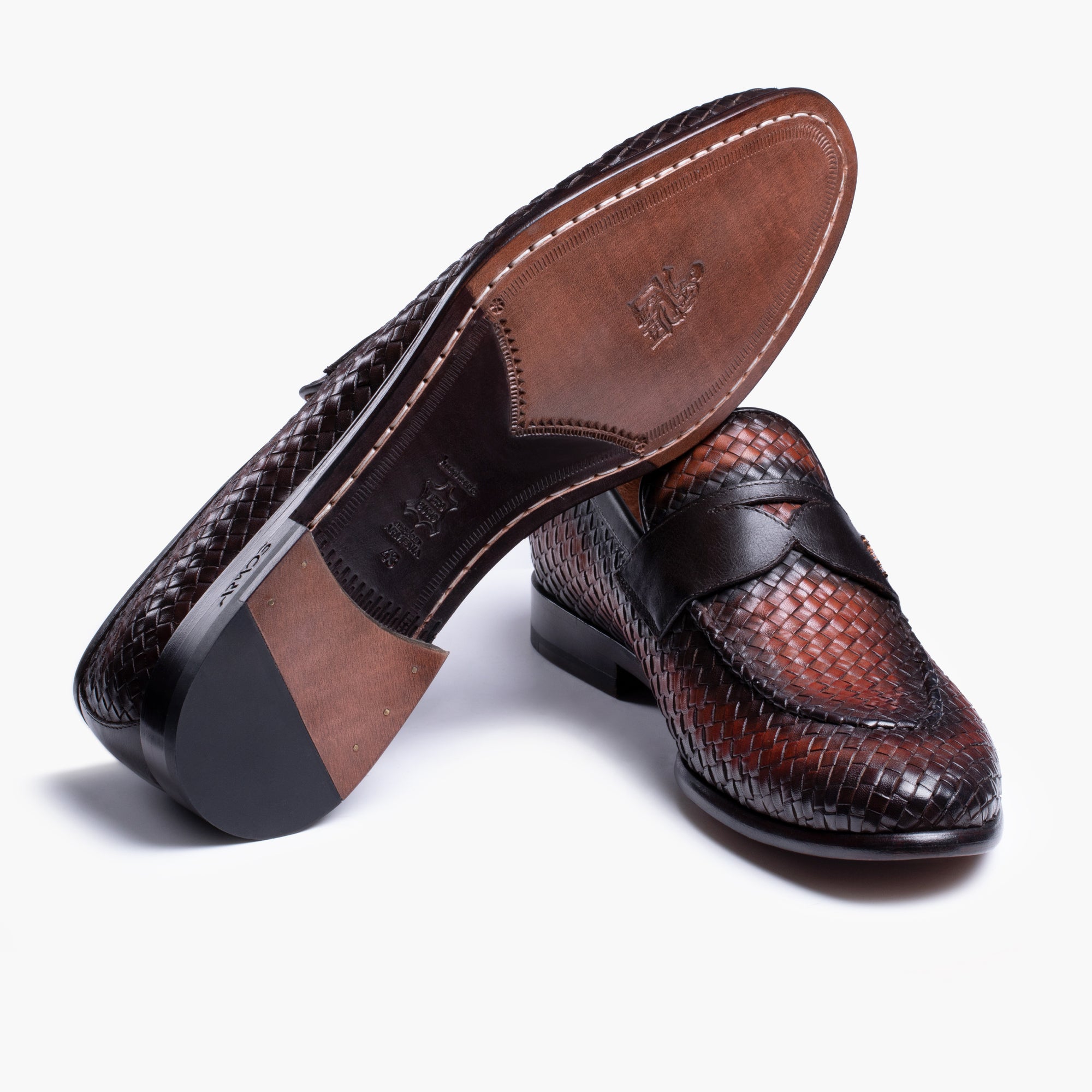 Men’s Brown Patina Leather Penny Loafer