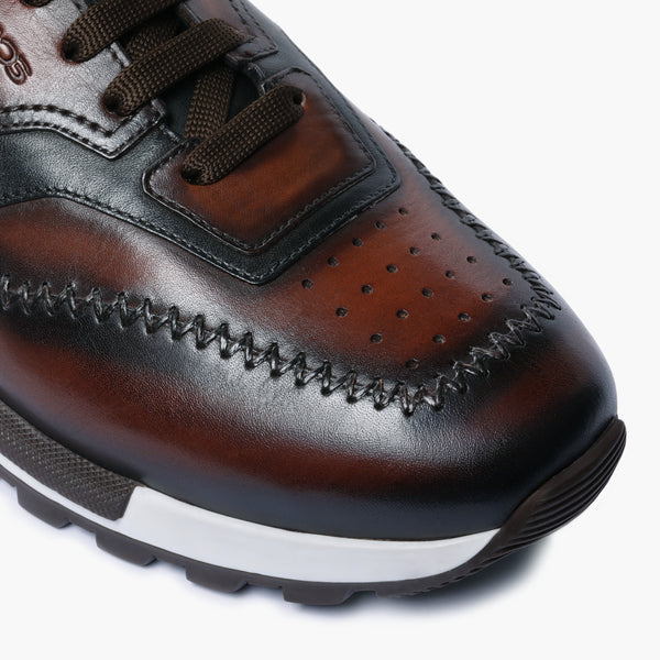 Men's Brown Patina Leather Sneaker