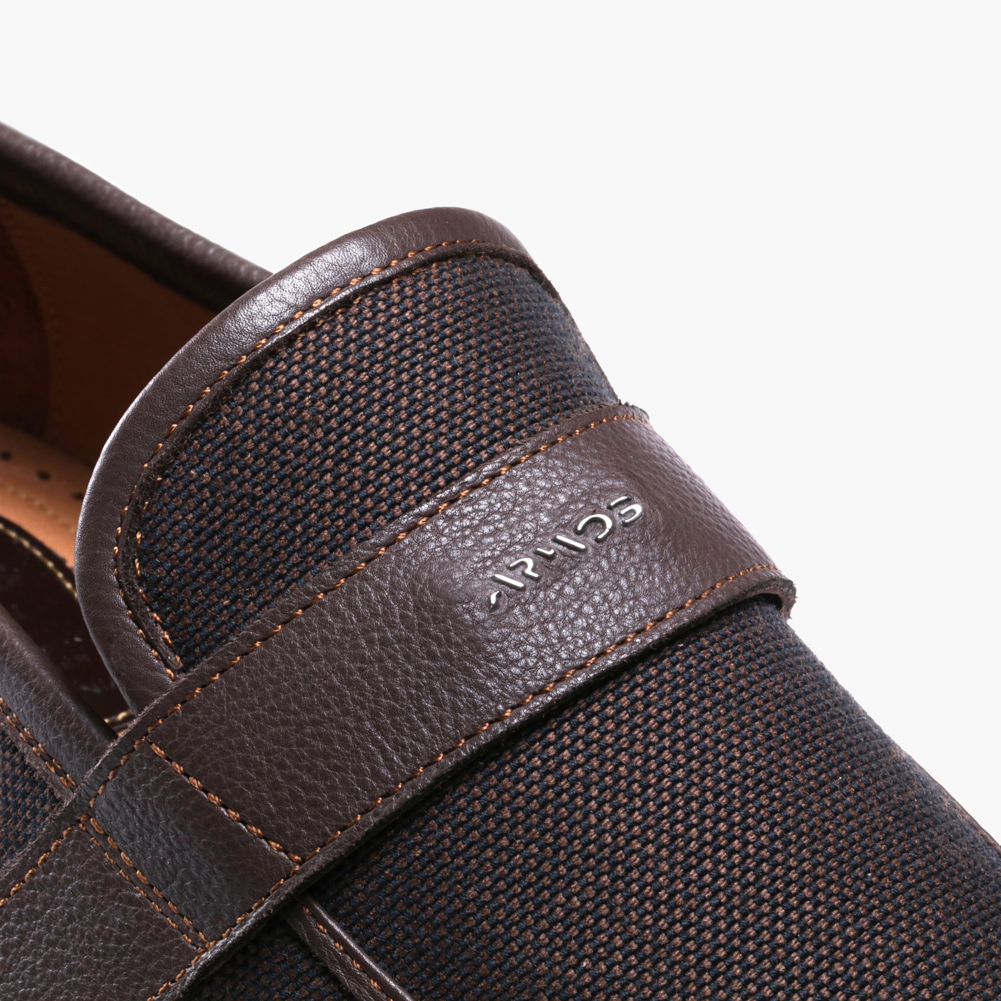 Men’s Brown Linen Penny Loafer