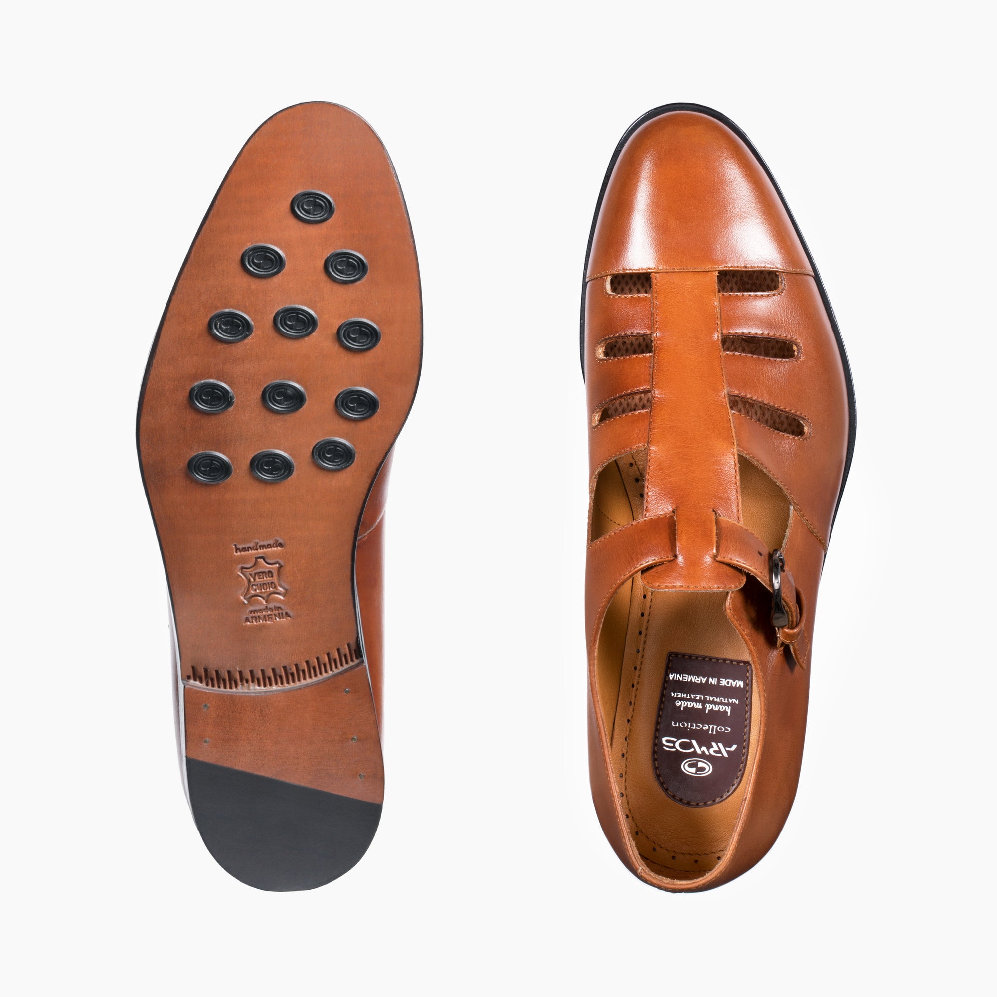 Men's Brown Closed-toe Fisherman Sandal