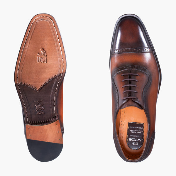 Men's Dark & Light Brown Oxford Lace-Up