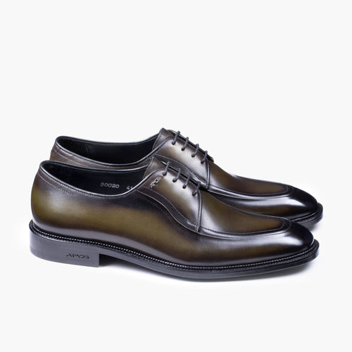 Men’s Khaki Patina Leather Derby