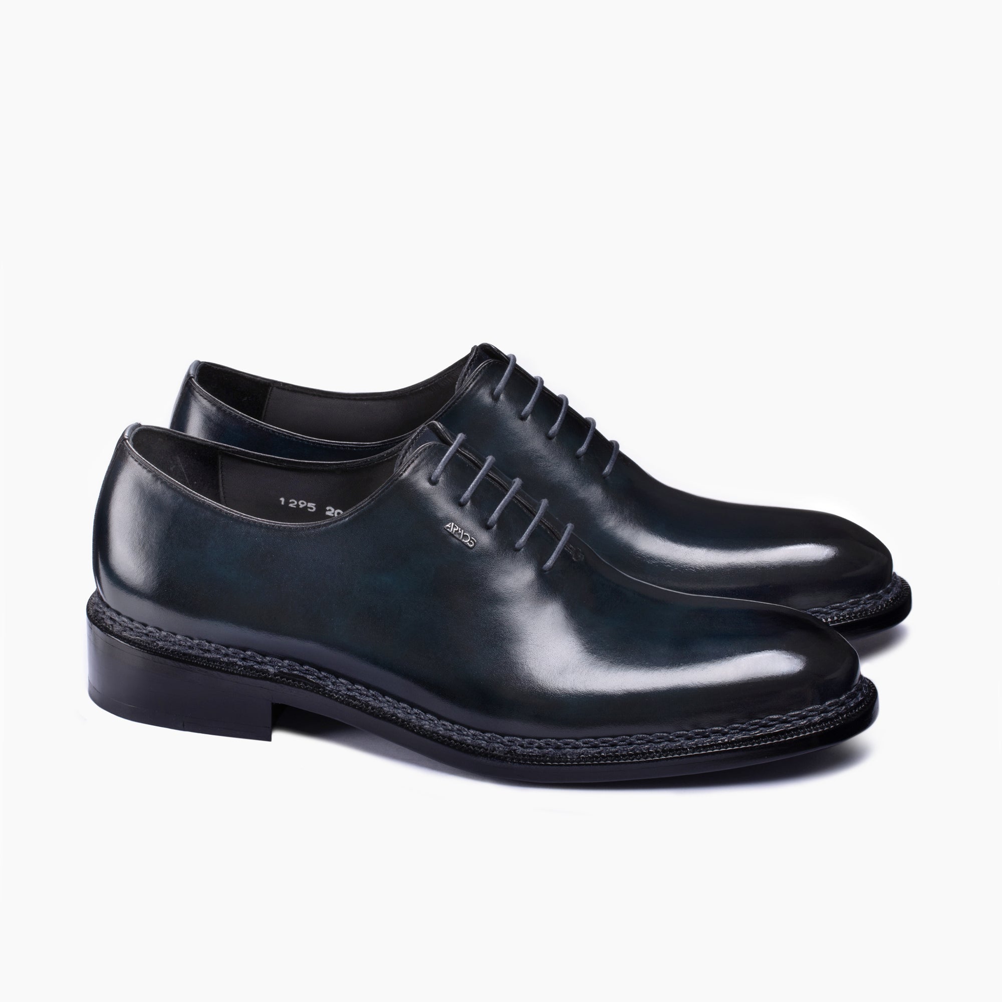 Men’s Blue Patina Leather Wholecut Oxford