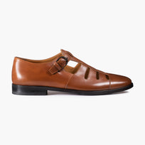 Men's Brown Closed-toe Fisherman Sandal - right side