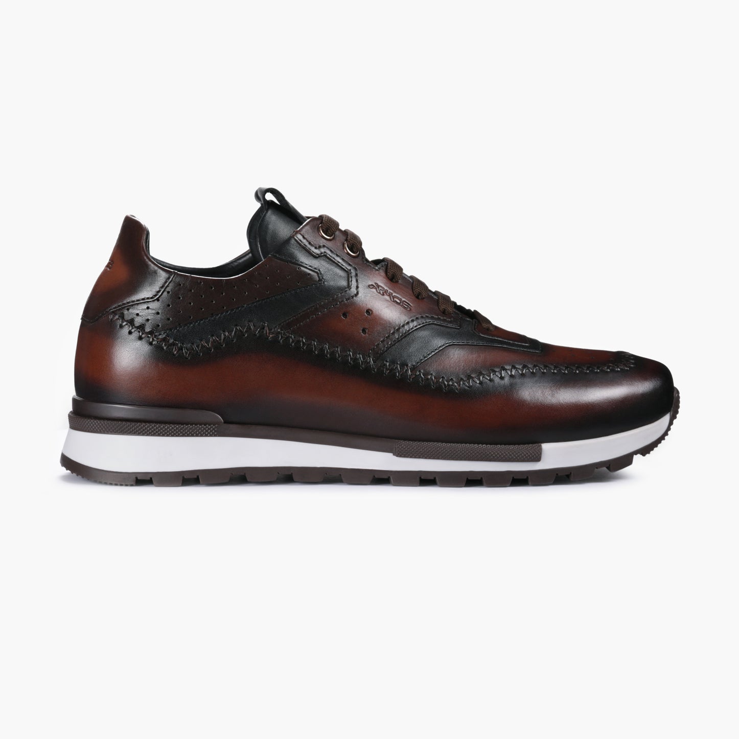 Men's Brown Patina Leather Sneaker