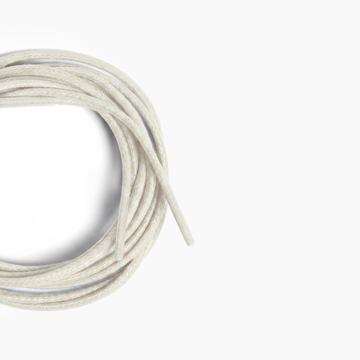 Men's White Shoe Laces for Derby & Boots - macro