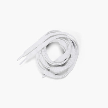 Men's White Sneaker Laces - coiled