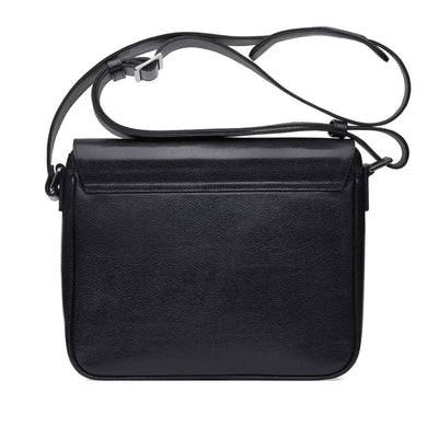 Black leather bag