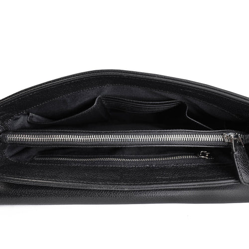 Black leather bag