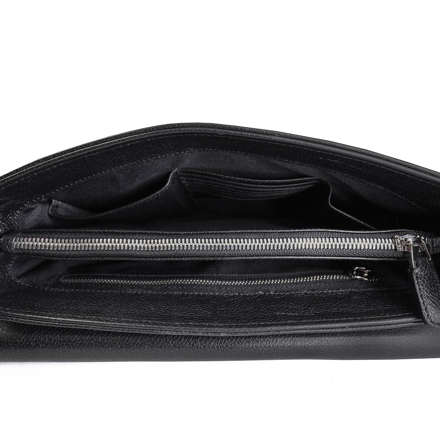 Black leather bag